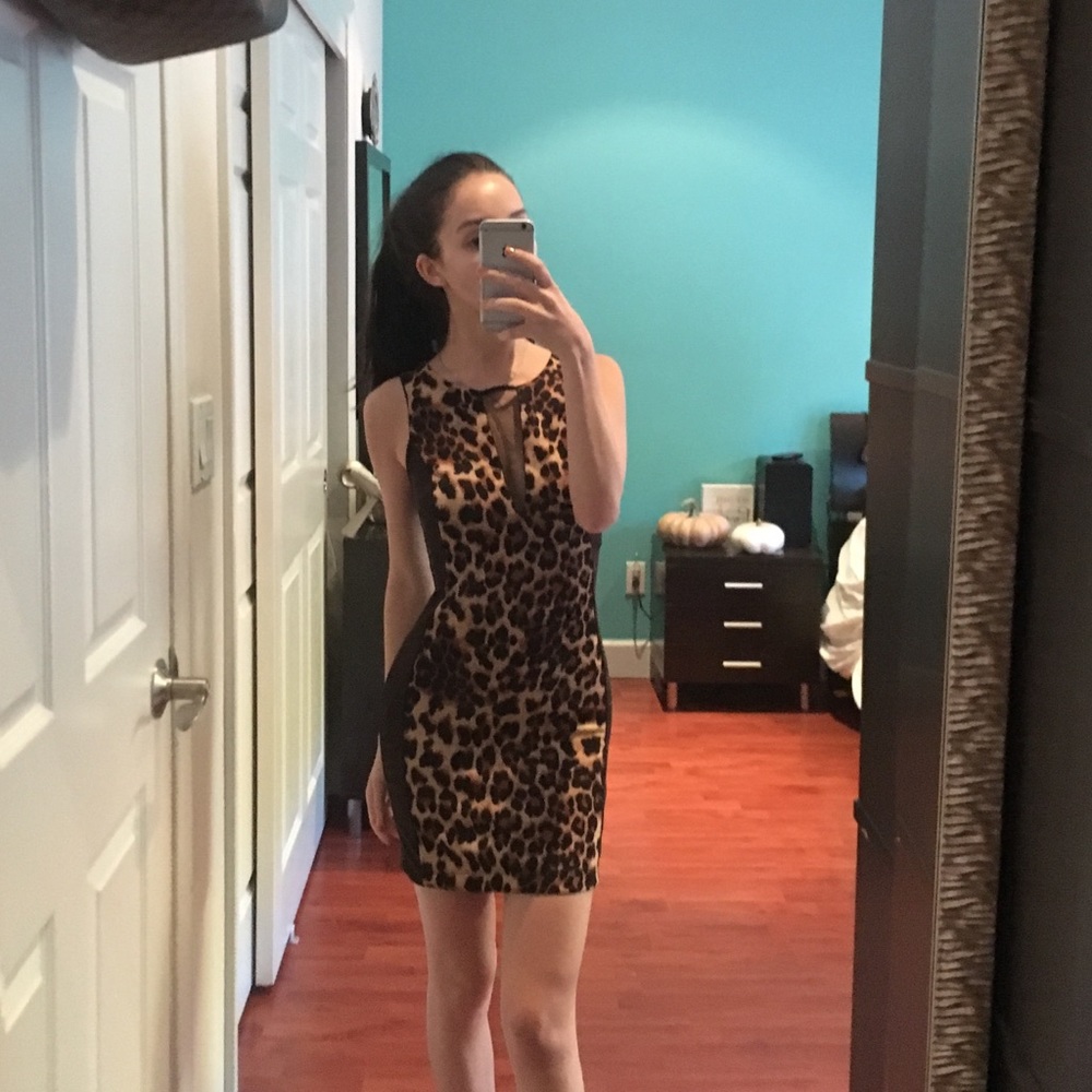 Tight leopard print dress